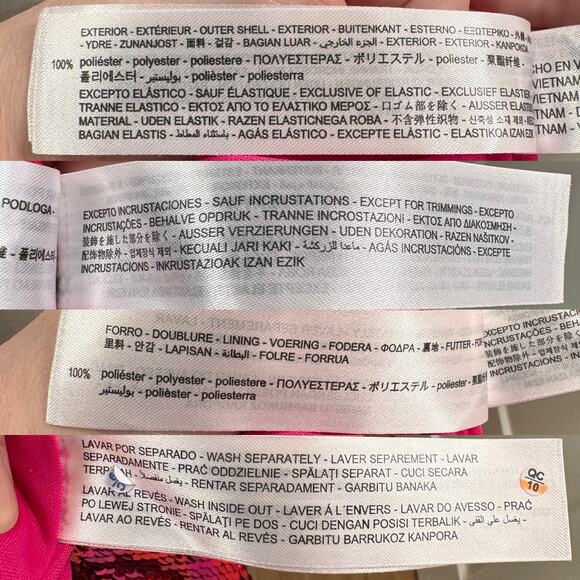 NWT Zara Womens Striped Sequin Dress Pink Red Mini Blogger Fave Cocktail Size S - Picture 12 of 16